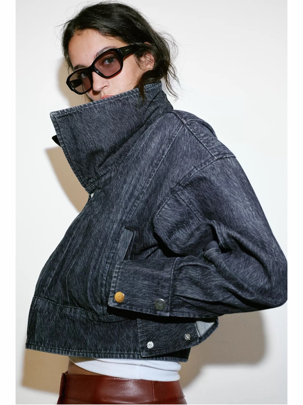 Zara cropped denim jacket brand new size sm